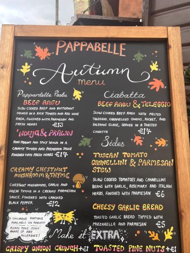 Menu Papperbelle Pappabelle Food Truck